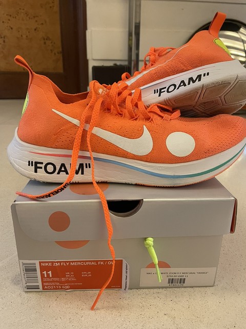 nike zoom fly white orange