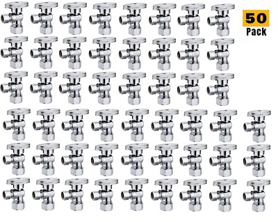 #ad Plumbing Pack Lot 50pcs 1 4 Turn Angle Stop Water Shut Off Valve 5 8quot;OD x 3 8quot;OD $199.33