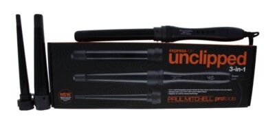 Curling Iron 3 In 1 Paul Mitchell Express Ion Unclipped Pro Tools Black (3-in-1)