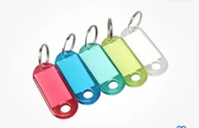5 pcs Key Labels Waterproof Crystal Key Number Tags for Classification Name Tag