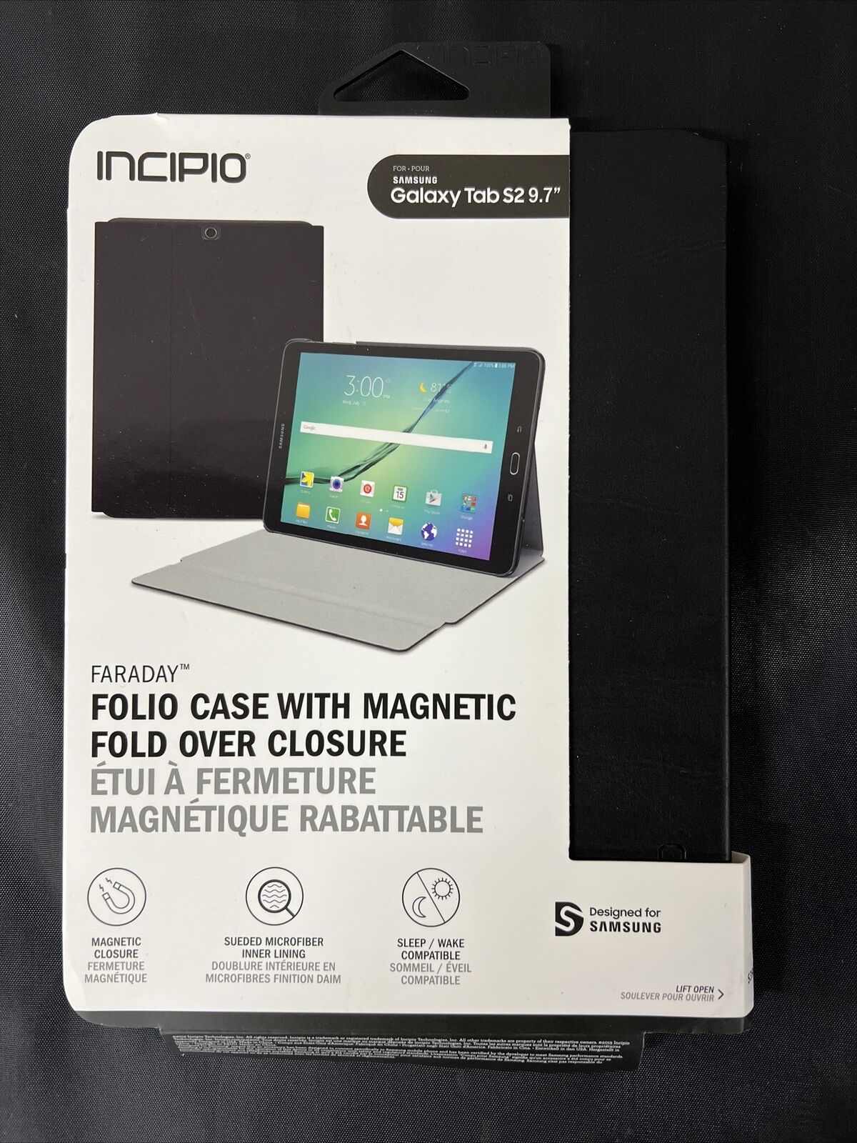 Incipio Faraday Folio With Magnetic Closure Case for Samsung Galaxy Tab S2 9.7"