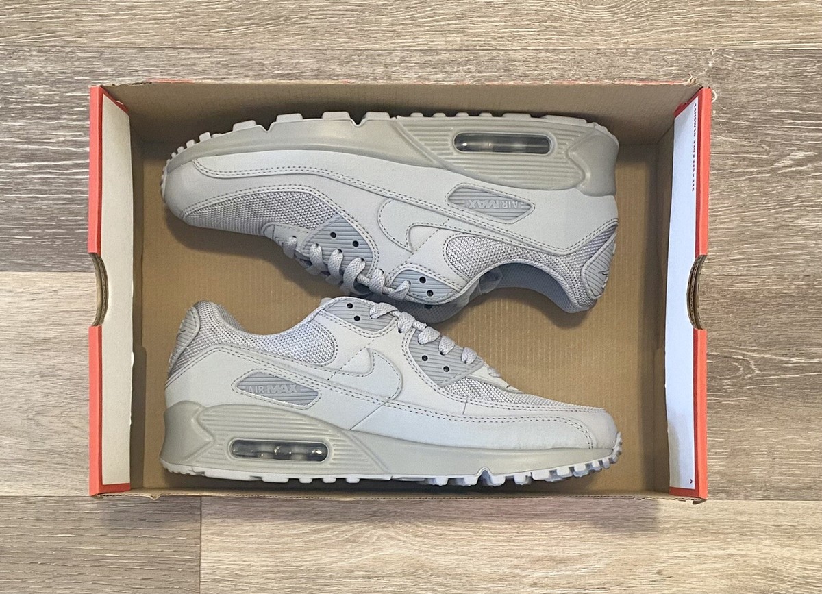 Nike Air Max 90 'Triple Wolf Grey' Running Shoes CN8490-001 Men's