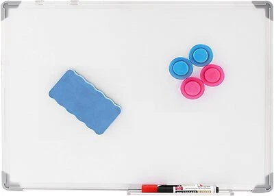 VIROSA Magnetic White Board, Includes Pen with Eraser and Magnets