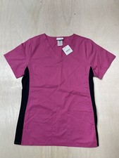 Scrubstar Active V-Neck Work Wear Uniform Top Size Medium Pink