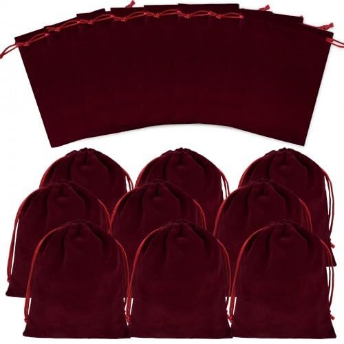 Dokeno 20 Pezzi Sacchetti per Gioielli, Borsa in velluto, Velluto Borse (b6c)