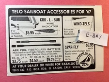 1967 Ad. Telo Sailboat Accessories. Telo Co. El Cajon, CA.