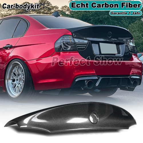 Spoiler posteriore in carbonio spoiler ala bordo di demolizione labbro per BMW Serie 3 E90 2005-2008  - Foto 1 di 12