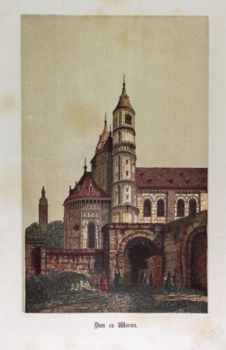 Kaiser-Dom St. Peter Worms Mittelalter Architektur Turm Romanik Bischof Burchard - Imagen 1 de 1