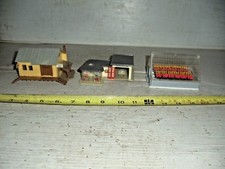 3 Old Vintage Train Village Buildings Faller Plasticville Bachmann Green House