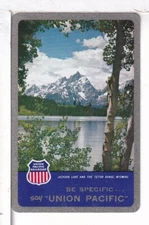 Single Railroad Playing Card "Union Pacific RR" UPRR 18c, Bollhagen Bk, 1960