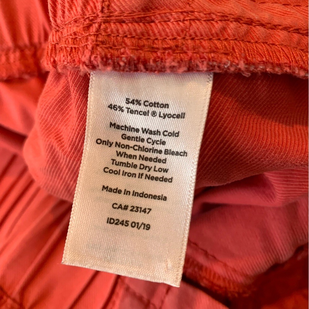 Talbots Red Drawstring Pull On Pants Elastic Wais… - image 7