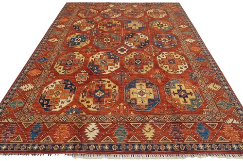 Tapis Afghan Ersari Noué Main – 2'0 X 2'11 – Design Traditionnel