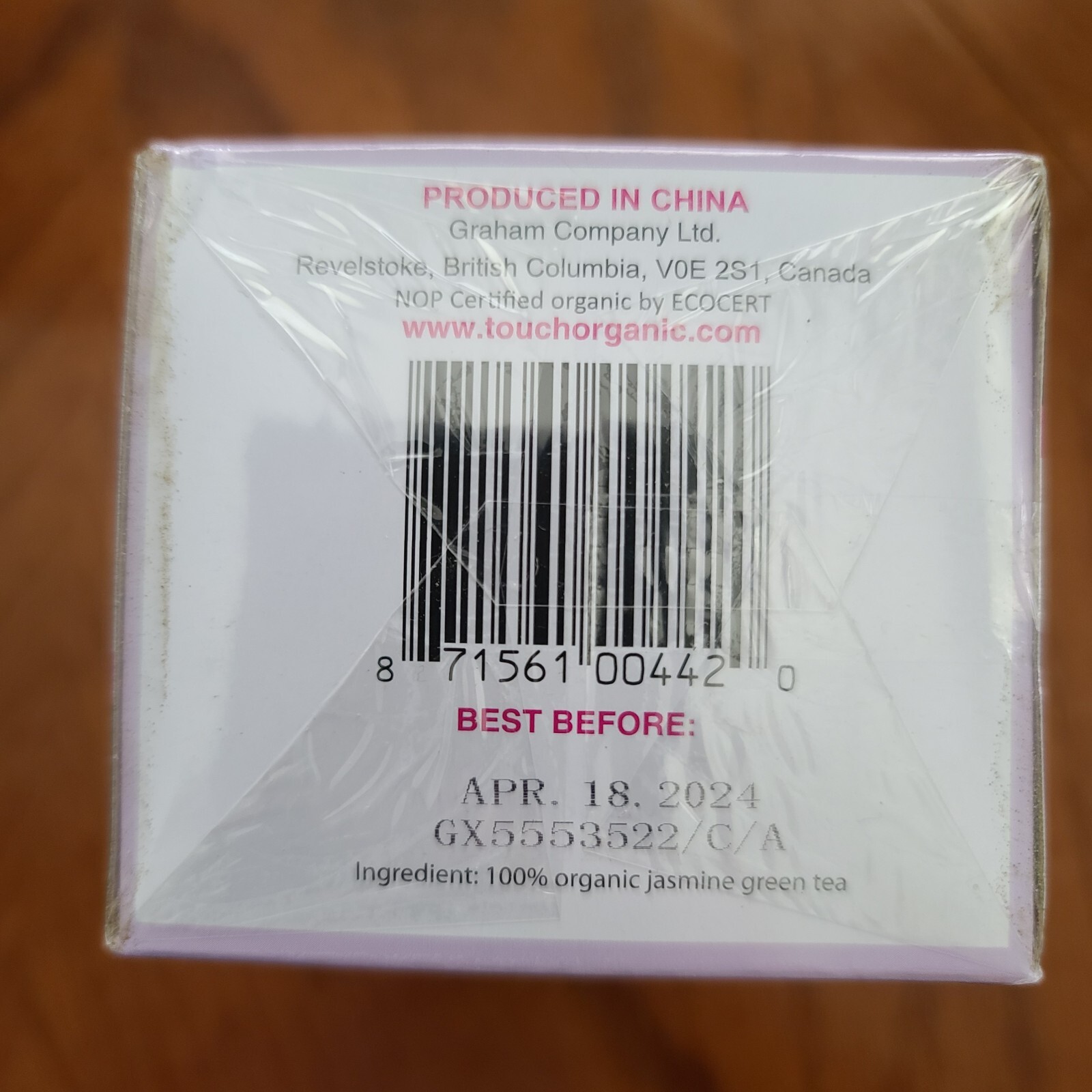 New Organic Jasmine Green Tea 24 Tea Bags