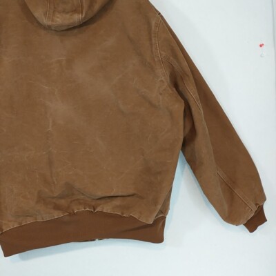Vintage Carhartt Jacket Mens Brown Distressed Canvas Full Zip J160