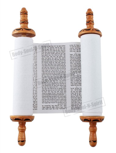 Judaica 8 Zoll Mini jüdische SEFER TORAH Schriftrolle Buch Israel heilige hebräische Bibel Humash - Bild 7 von 8