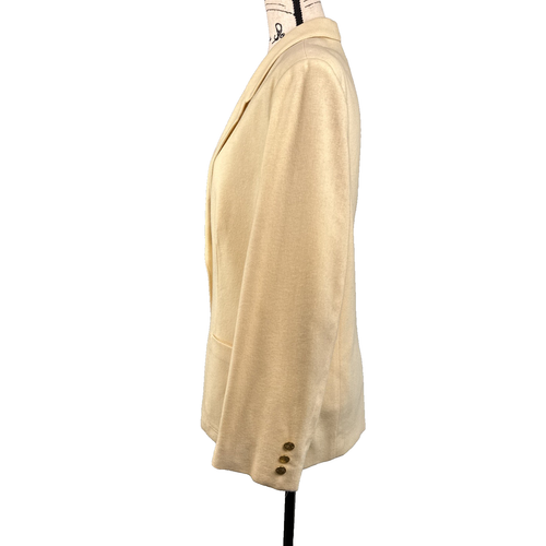 Haberdashery Collection By Personal Women's Blazer Butter Yellow Wool Sz 16 Prep - Picture 5 of 18