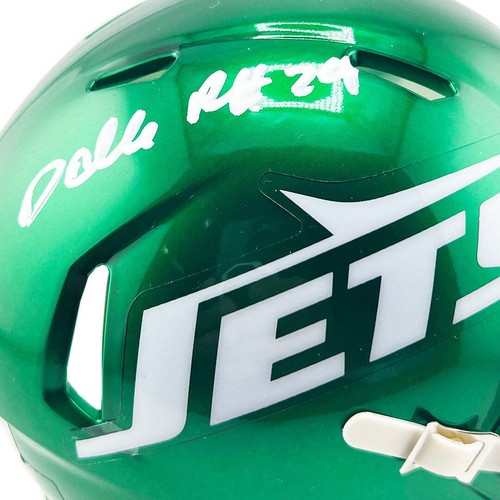 Darrelle Revis Signed New York Jets Tribute Mini Football Helmet (Beckett) - Picture 2 of 3