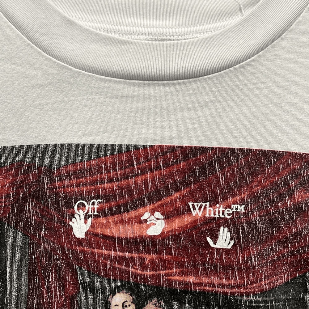 Off-White Caravaggio Painting White Graphic Tee  - RARE Designer T-Shirt - EUC image 4