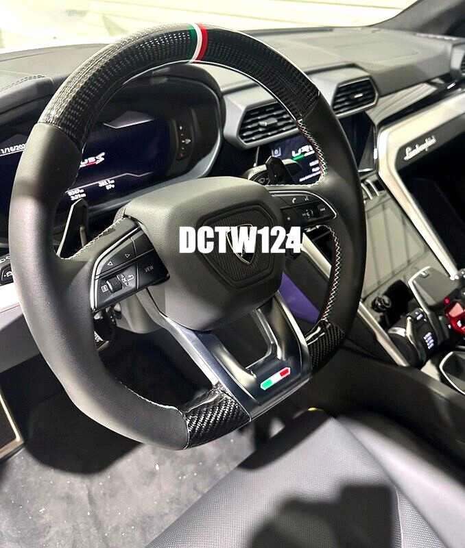 Real Carbon steering wheel Lamborghini URUS 18~ Yellow Ring stitching exchange