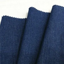 Navy Blue Cotton Denim Fabric DIY Bag Material Cloth Jeans Trouser Soft Solid