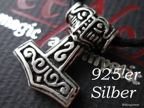 Thors Hammer 925 er Silber + Geschenkbox + Band et Nox Anhänger Massiv / KA 317 - Bild 5 von 9