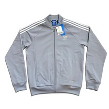 NEW MENS ADIDAS ORIGINALS SUPERSTAR TT TREFOIL TRACK JACKET GRAY SIZE M DEAD STK