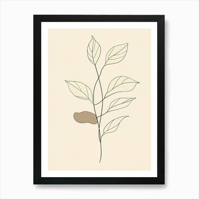 Blatt auf einem Ast 8 Kunstdruck gerahmt Wandbild Poster Leinwanddruck Bild