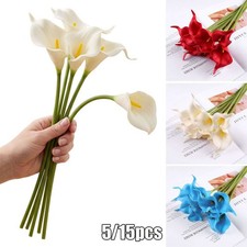 Artificial PU Calla Lilies Lifelike Fake Flower For Wedding Bouquet Home Decor