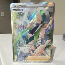 Pokémon Wallace Full Art Ultra Rare Holo Trainer 194/195 Silver Tempest TCG Card on eBay