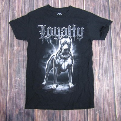 DOM Loyalty Shirt Mens Small Black Graphic Dog Pitbull Tee Urban Streetwear