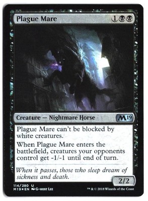 Plague Mare #114 - Core Set 2019 - Foil - Uncommon - Near Mint