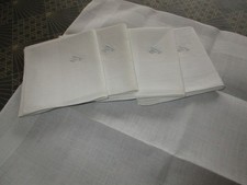 5 mouchoirs blancs neufs monogramme F
