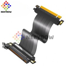 PCIe 4.0 16X GPU Riser Extension Cable, 20cm 180 Black, High Speed