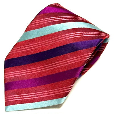 BCBG Attitude Tie Multicolor Stripes Stylish Modern Sharp Dapper Elegance