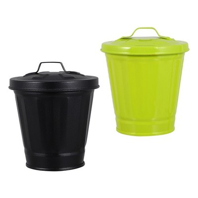 Reusable Desktop Garbage Bins Iron Trash Holders for Bedroom 2Pcs