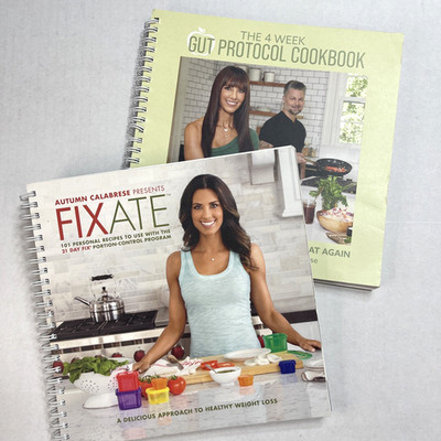 Autumn Calabrese Lot of 2 Fixate Cookbook + 4 Week Gut Protocol 100 Recipes 21 D