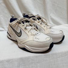 Nike Air Monarch IV Size 11 White Navy Silver Dad Shoes 416355-102 Mens Sneakers