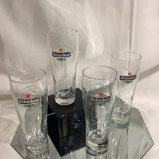 Vintage Heineken .25L Pilsner 6.5” Beer Glass - Set of 4