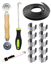 5-in-1 Screen Door Tool Kit, 10 Clips, 32ft Spline, Roller, Hook, Repair