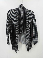 Pre-Owned Issey Miyake Blue Size 2 Stripe Cardigan Sweater