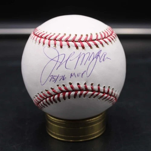 Joe Morgan Signed Rawlings OML Baseball Autograph 75/76 MVP MLB Holo D14283