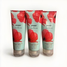 Bath  Body Works Poppy Body Cream Lotion, Set Of 3, New