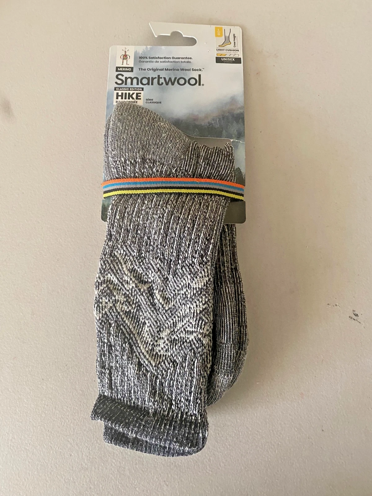 New Smartwool Classic Edition Hike Full Cushion Black Unisex Socks Large