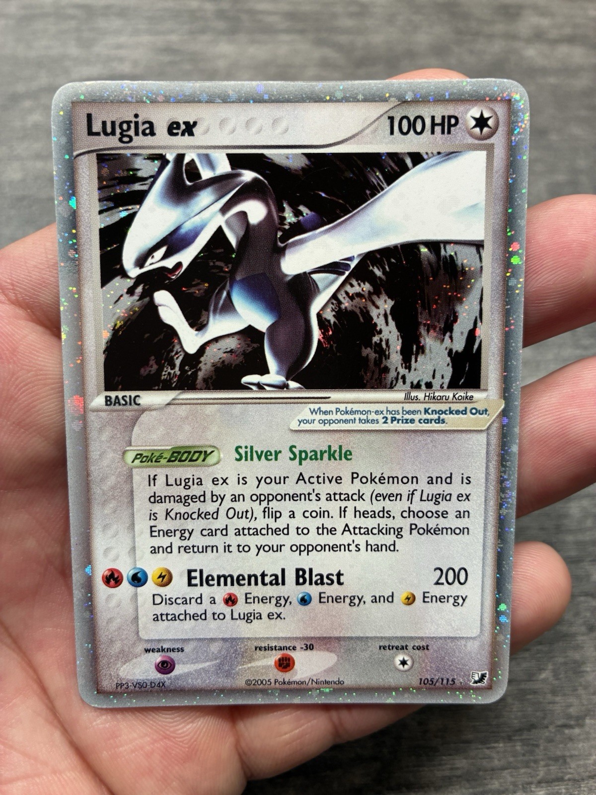 Lugia ex 105/115 EX UnseenForces Pokemon Card