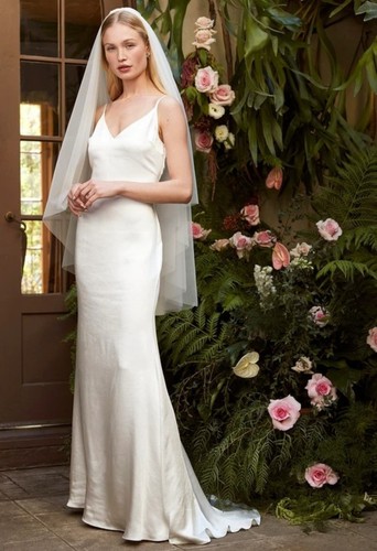 Forever Type of Love White Satin Sleeveless Mermaid Maxi Dress