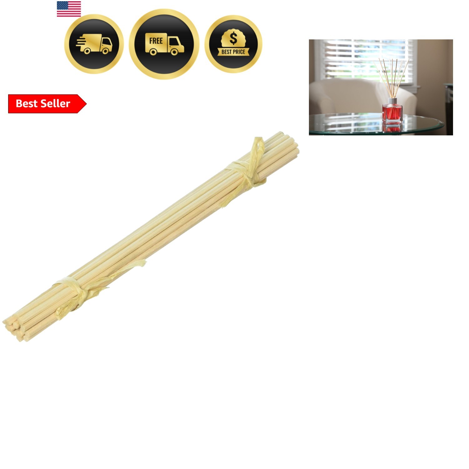 Set The Mood with 108 Rattan Diffuser Reeds 7-Inch Aromatherapy Sticks for L…