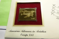 ERCOUPE 415 TRICYCLE LANDING GEAR PLANE 2005 1ST DAY ISSUE 22KT GOLD STAMP Y3