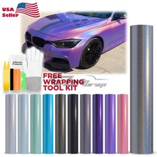 Laser Flip Gloss Metallic Glossy Rainbow Holographic Vinyl Wrap Air Release