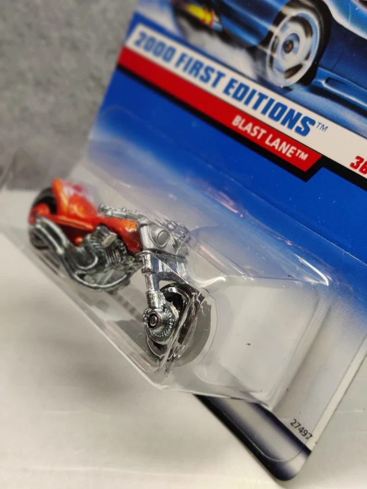 Hot Wheels VTG 2000 First Editions #36/36 Orange "Blast Lane" Motorcycle-Nice! - Image 4 of 4