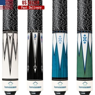 Professional Billiard Pool Cue Stick Maple Wood Two-Piece Durable Tapered Tip US